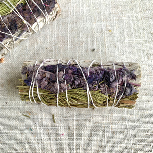 Lavender Rosemary & Sage Smudge Sticks. Lavender and White Sage 4” bundle. Cleansing Incense. CVAG