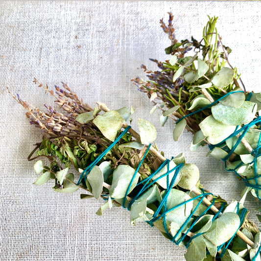 Eucalyptus, Mint, Rosemary, Sage Smudge Stick