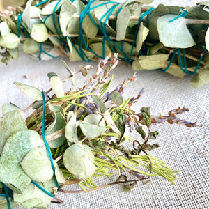 Eucalyptus, Mint, Rosemary, Sage Smudge Stick
