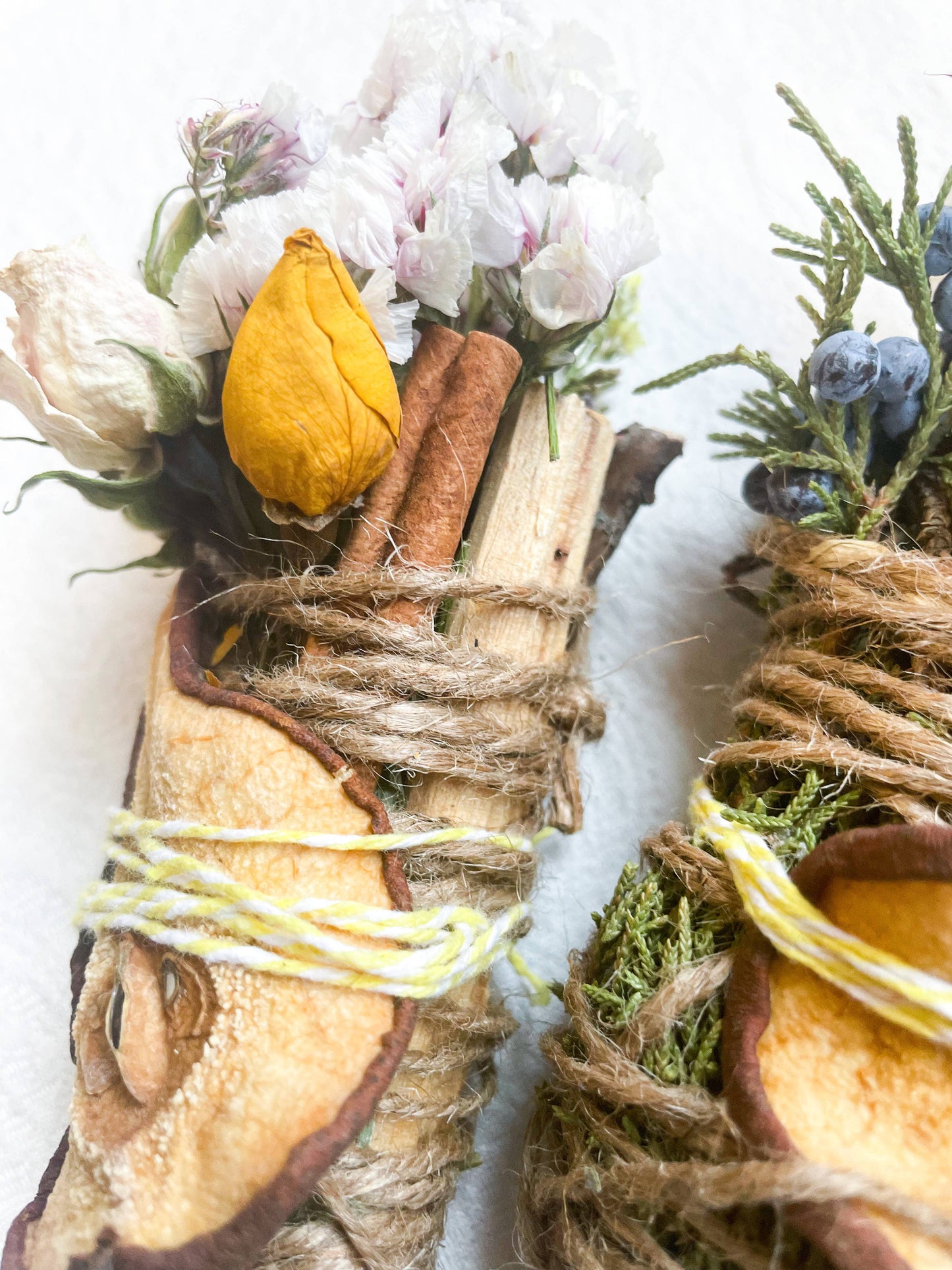 Pear, Palo Santo, Juniper, and Cinnamon Smudge Stick