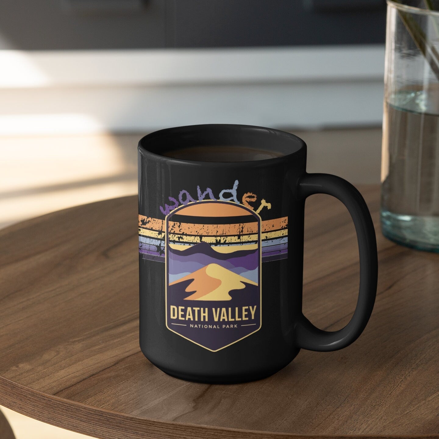 Death Valley National Park Mug - California Black Coffee Mug 15oz - Coral and Vine Co