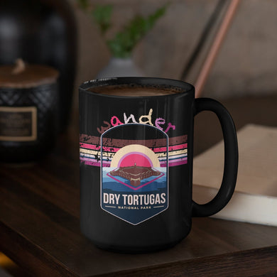 Dry Tortugas National Park Mug - Florida Black Coffee Mug 15oz - Coral and Vine Co