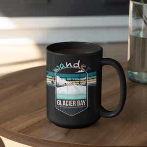Glacier Bay National Park Mug - Alaska Black Coffee Mug 15oz - Coral and Vine Co