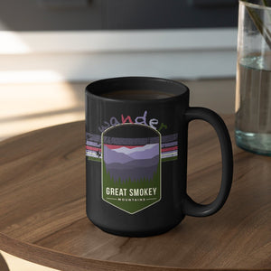 Great Smoky Mountains Dunes National Park Mug - North Carolina/Tennessee Black Coffee Mug 15oz - Coral and Vine Co
