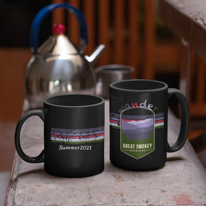 Great Smoky Mountains Dunes National Park Mug - North Carolina/Tennessee Black Coffee Mug 15oz - Coral and Vine Co
