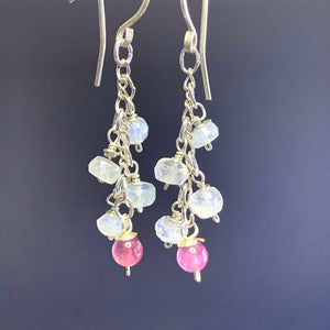 Mystical Lavender Ombre Nugget Earrings