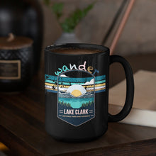 Load image into Gallery viewer, Lake Clark National Park Mug - Alaska Black Coffee Mug 15oz - Coral and Vine Co
