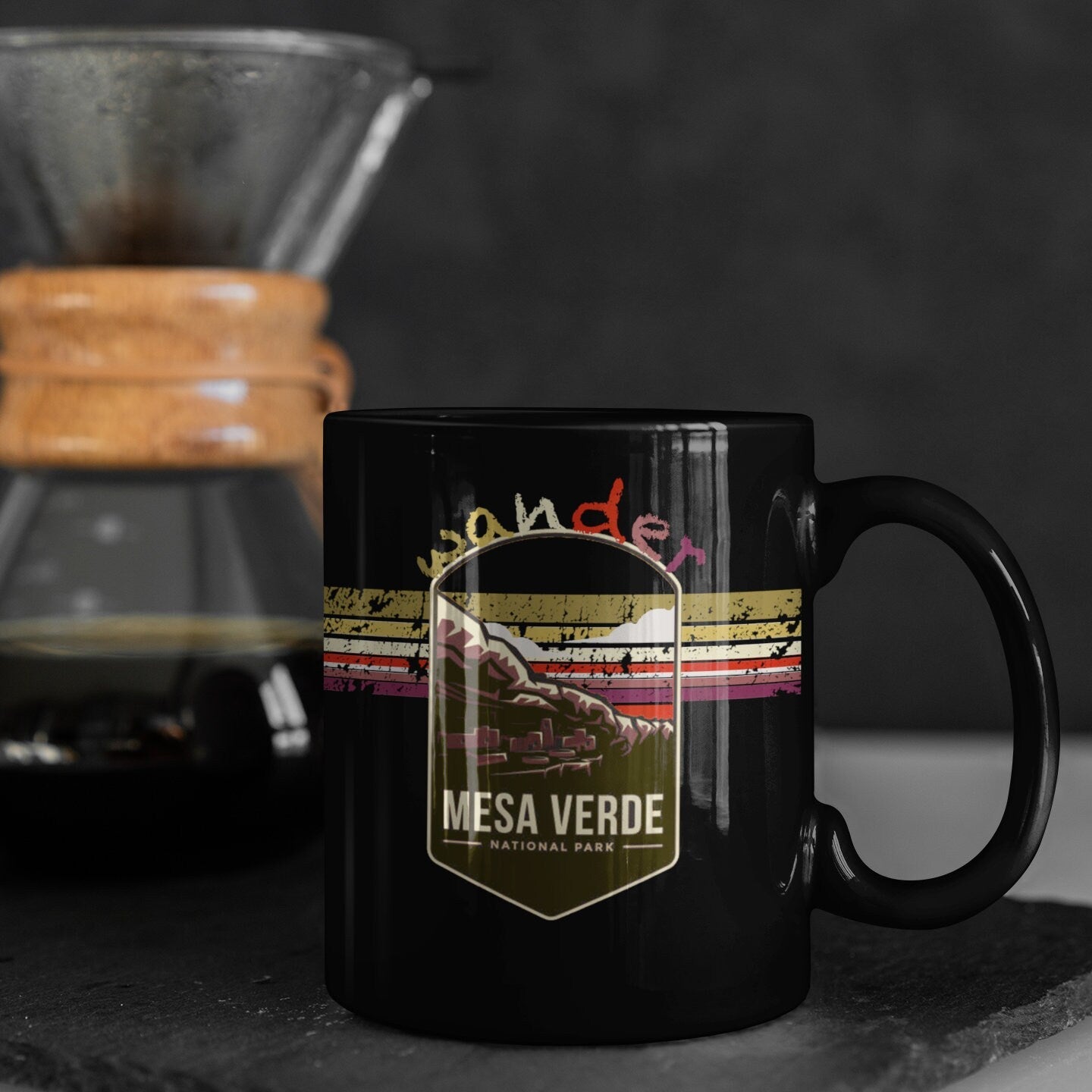 Mesa Verde National Park Mug - Colorado Black Coffee Mug 15oz - Coral and Vine Co