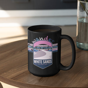 White Sands National Park Mug - New Mexico Black Coffee Mug 15oz - Coral and Vine Co