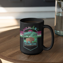 Load image into Gallery viewer, Yellowstone National Park Mug - Wyoming Black Coffee Mug 15oz, Idaho Coffee Mug, Montana Ceramic Mug - Coral and Vine Co
