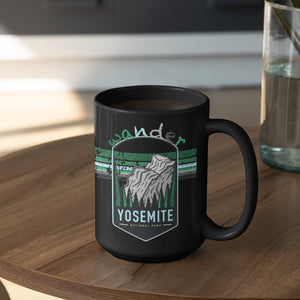 Yosemite National Park Mug - California Black Coffee Mug 15oz - Coral and Vine Co